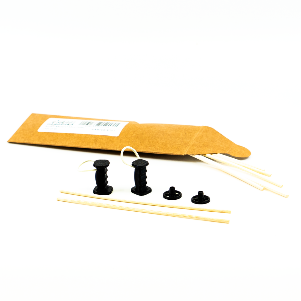 Apres-Allstars® Mini Skistock Set (8 Stück) aus Rattan