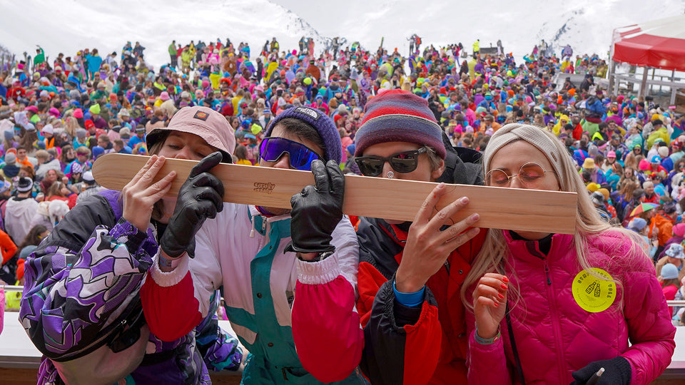 Apres-Allstars® "SwigSki3000®" modularer Shotski® aus Holz