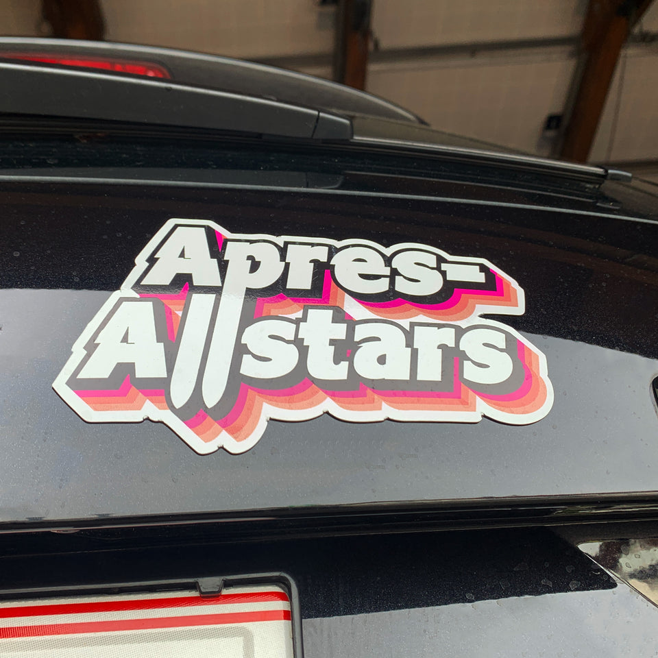 Apres-Allstars® Magnetschild – Logo-Magnet für Auto & Kühlschrank (16 × 9 cm)