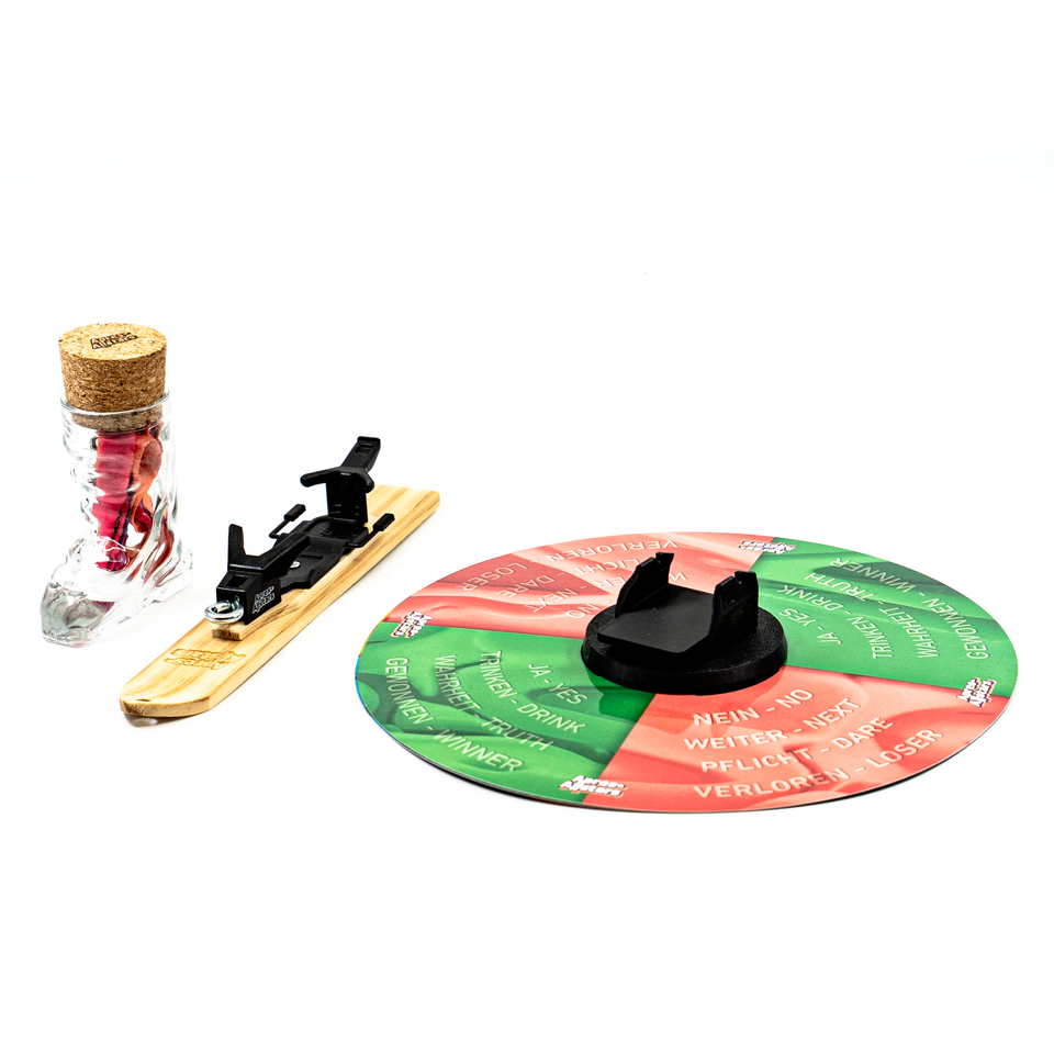 Apres-Allstars® Miniski Roulette - Flaschendrehen in Skiform