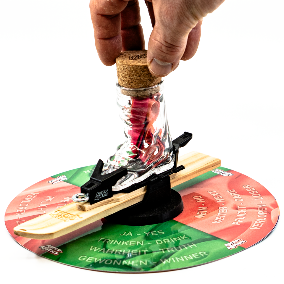 Apres-Allstars® Miniski Roulette - Flaschendrehen in Skiform
