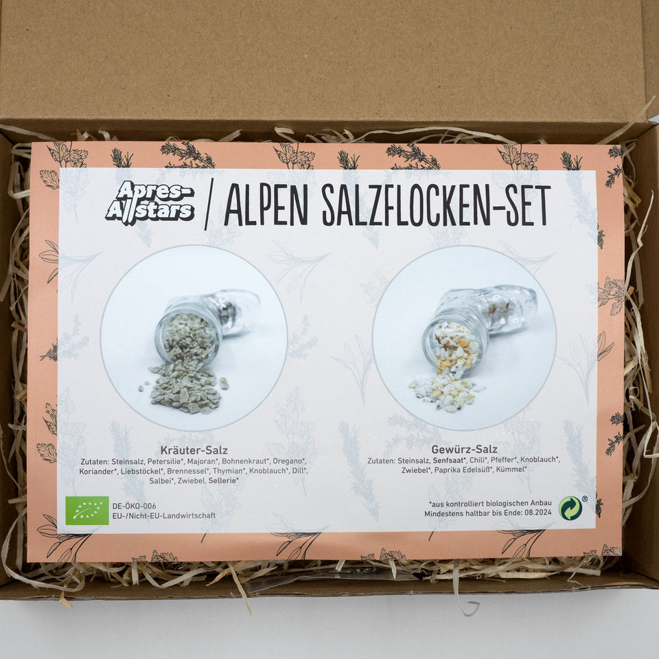 Apres-Allstars® Alpen Salzflocken-Set: Kräuter- & Gewürzsalz