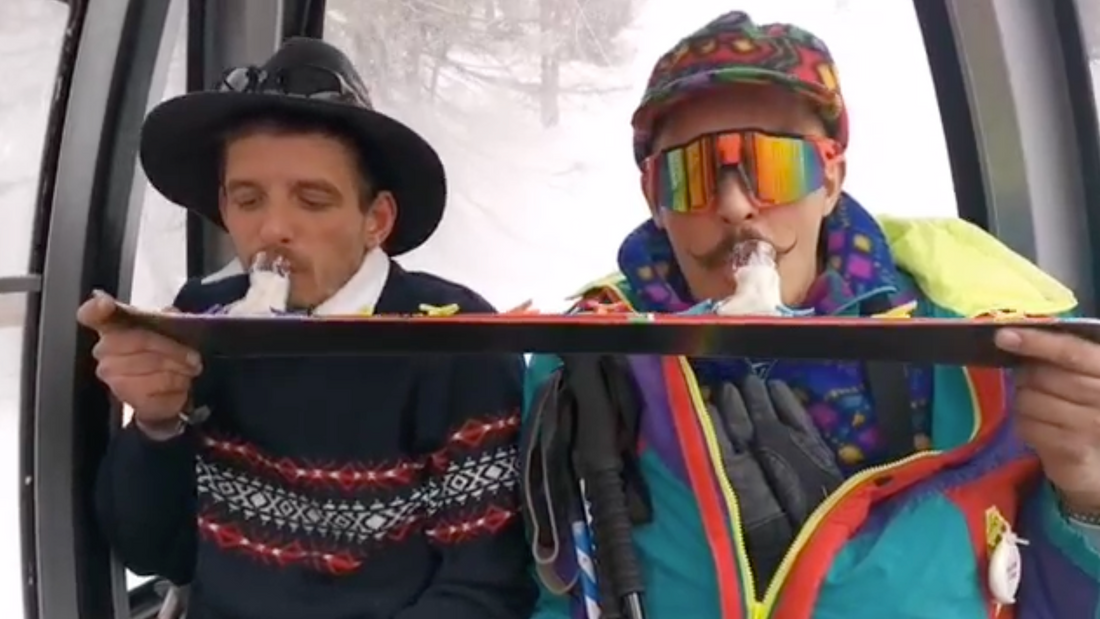 Cremiger Eierlikör-Drink für den Apres-Ski, garniert mit Sahne