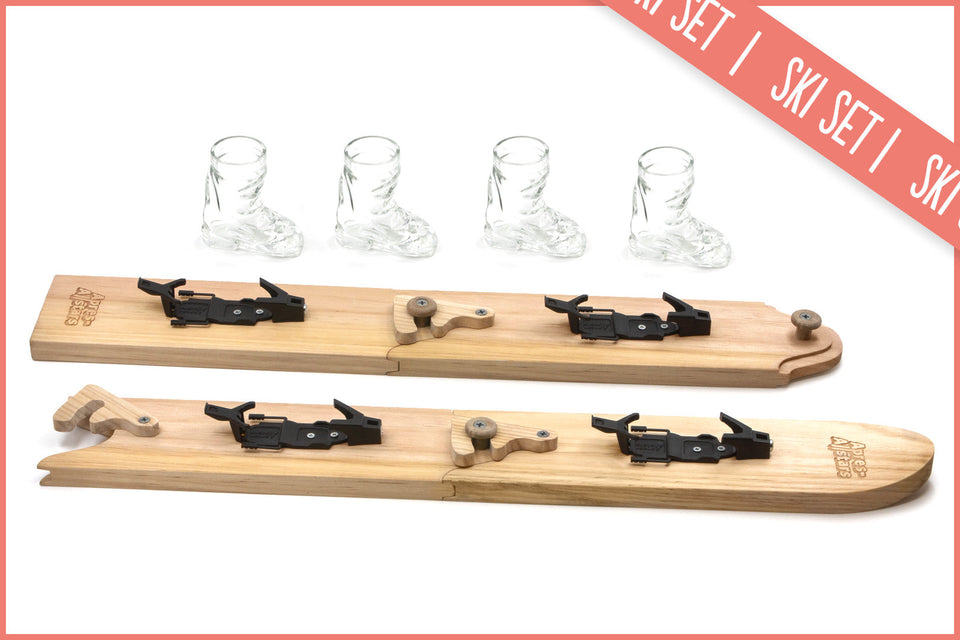 B2C Apres-Allstars® "SwigSki3000®" modular shotski® made of wood