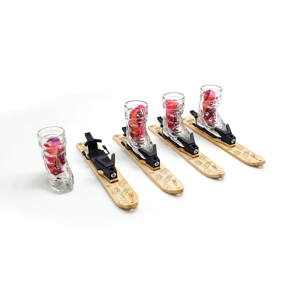 Ensemble de 4 mini skis Apres-Allstars® ÉDITION LIMITÉE : Tradition