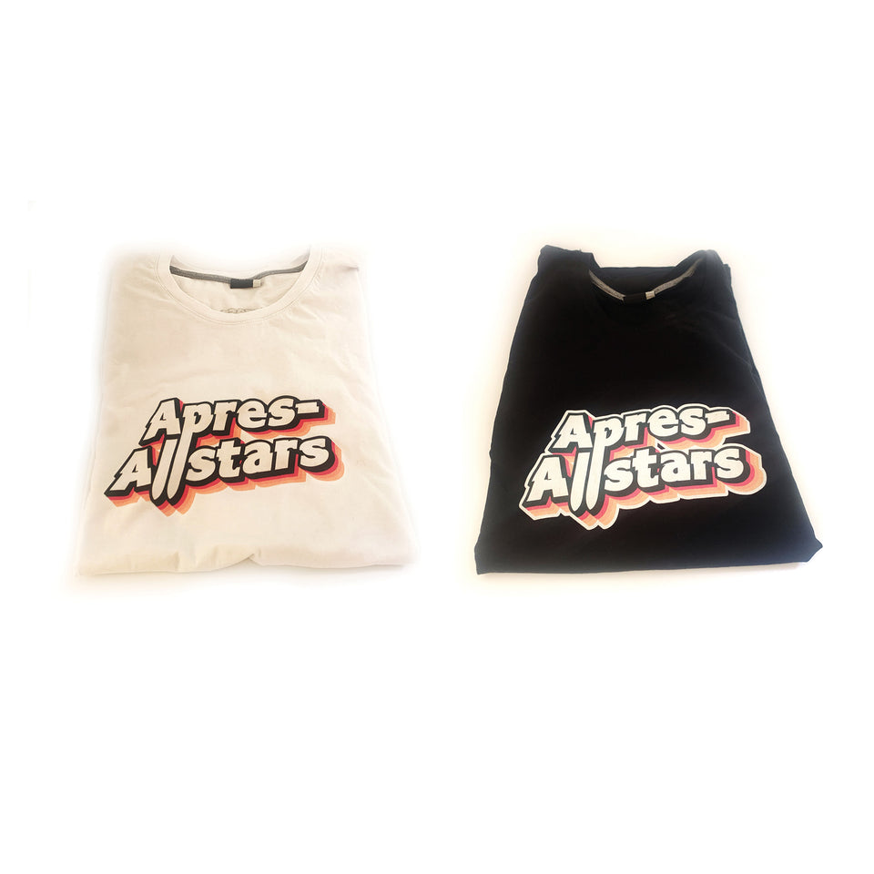 Apres-Allstars® Base Logo T-Shirt – Regular & Oversize, Weiß & Schwarz