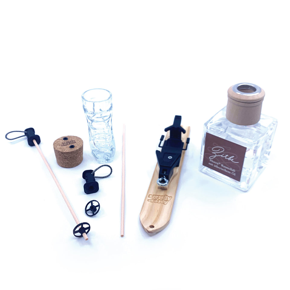 Apres-Allstars® Raumduft Zirbe mit Miniski und Stöcken