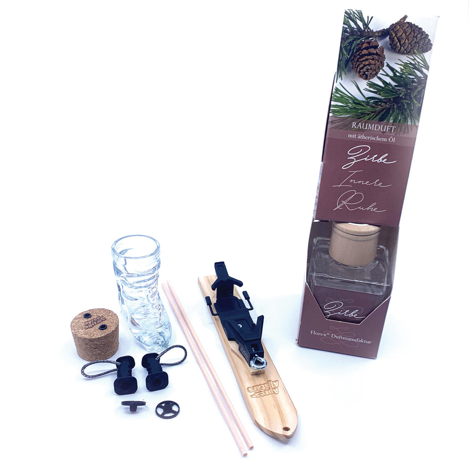 Apres-Allstars® Raumduft Zirbe mit Miniski und Stöcken