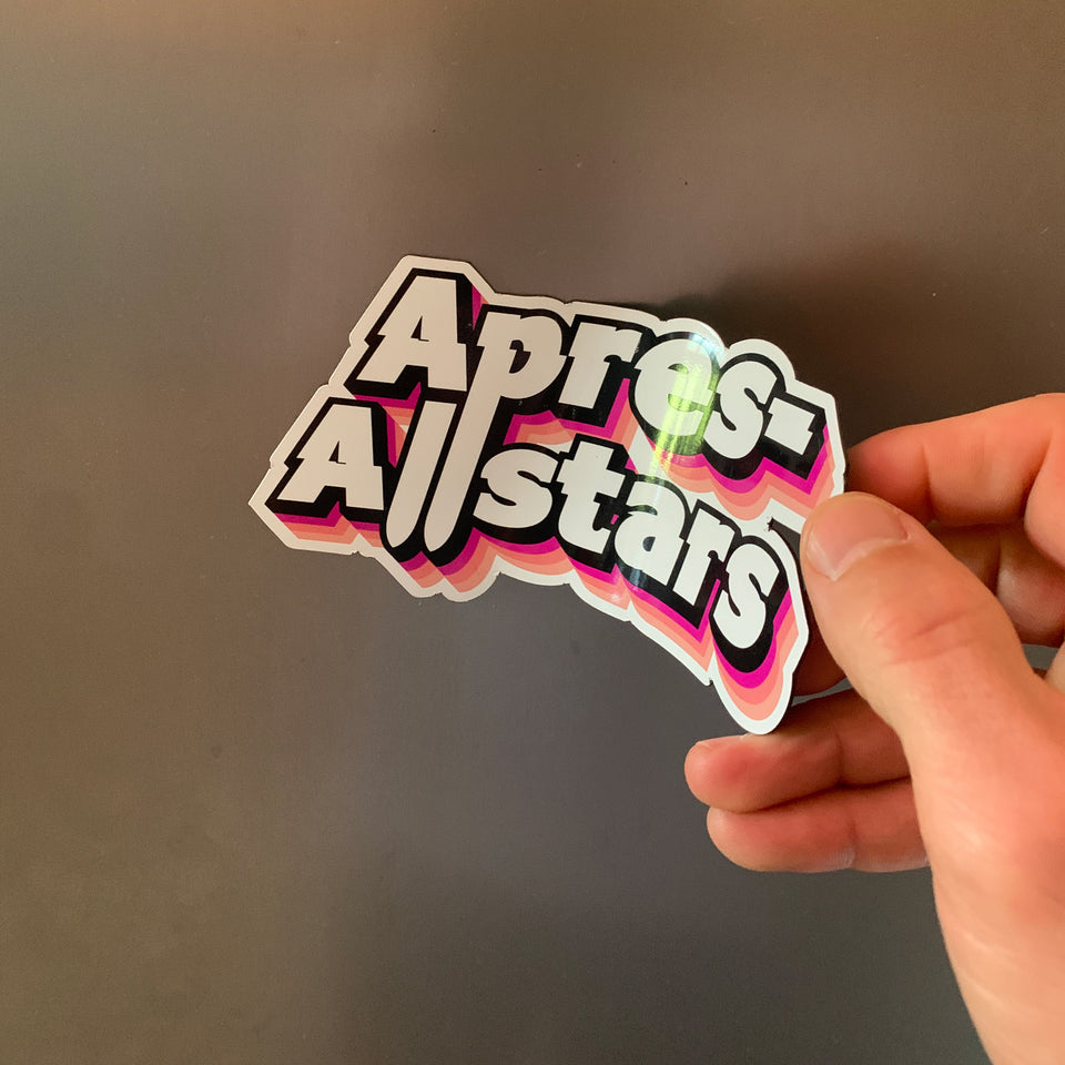 Apres-Allstars® Magnetschild – Logo-Magnet für Auto & Kühlschrank (16 × 9 cm)