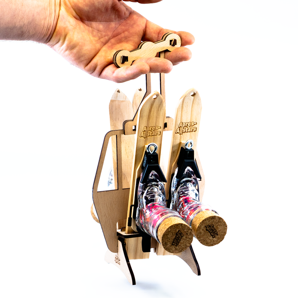 Gondel-Bundle inkl MiniSki, Gläser & Bindungen