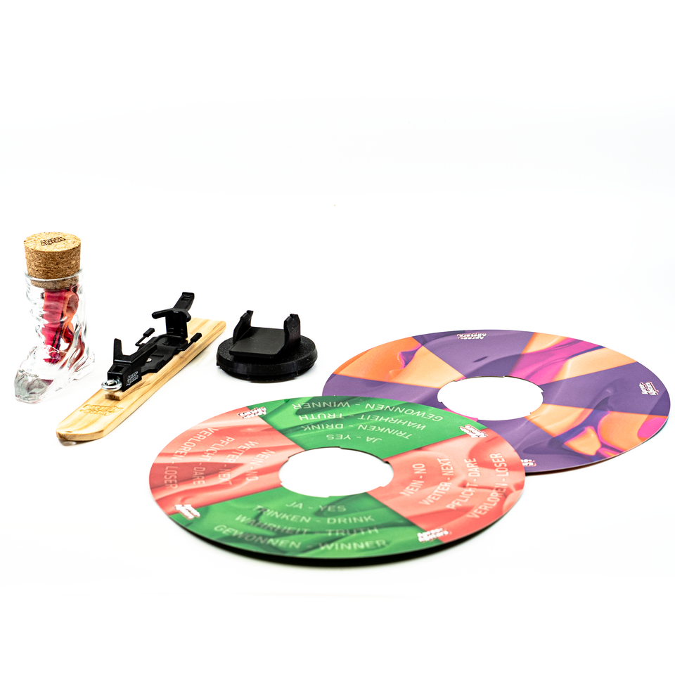 Apres-Allstars® Miniski Roulette - Flaschendrehen in Skiform
