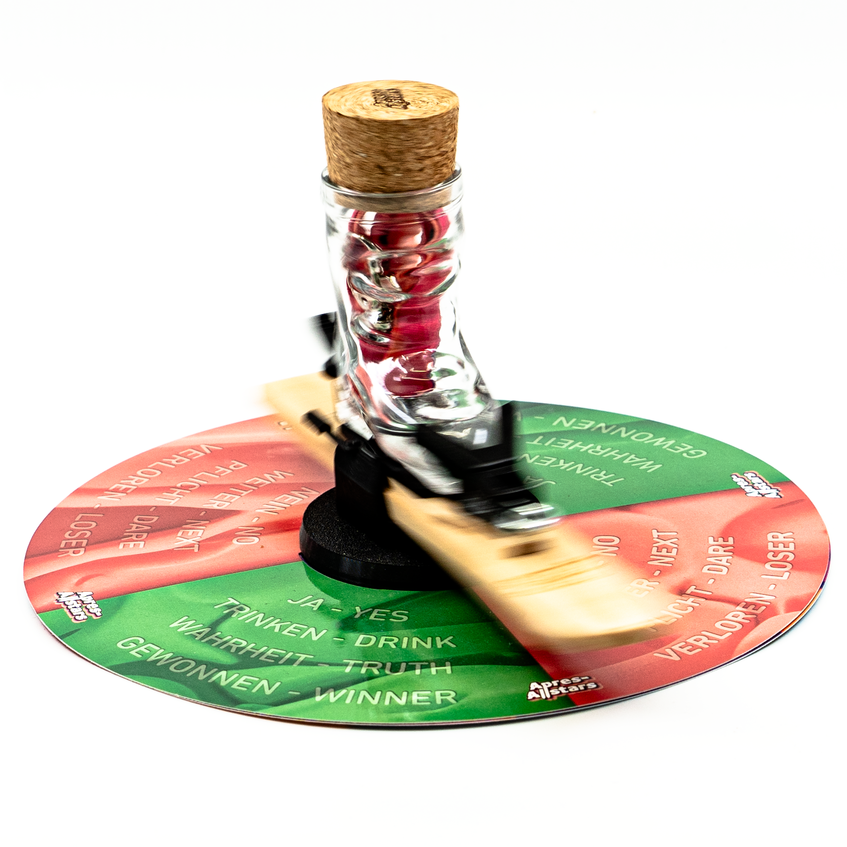 Apres-Allstars® Miniski Roulette - Flaschendrehen in Skiform